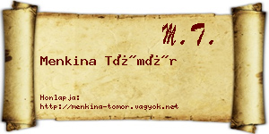 Menkina Tömör névjegykártya